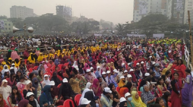 প্রধানমন্ত্রীর শেষ নির্বাচনী জনসভায় নেতাকর্মীদের ঢল